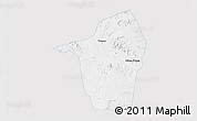 Silver Style 3D Map of Tucano, single color outside