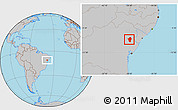 Gray Location Map of Tucano