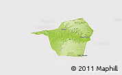 Physical Panoramic Map of Tucano, cropped outside