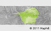 Physical Panoramic Map of Tucano, desaturated