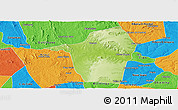 Physical Panoramic Map of Tucano, political outside