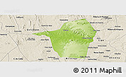 Physical Panoramic Map of Tucano, shaded relief outside