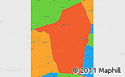 Political Simple Map of Tucano