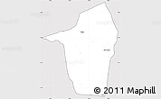 Silver Style Simple Map of Tucano, cropped outside