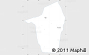 Silver Style Simple Map of Tucano, single color outside