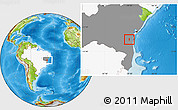 Physical Location Map of Ubata, highlighted country, highlighted parent region