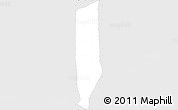 Silver Style Simple Map of Ubata