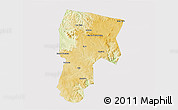Physical 3D Map of Vitoria D Conqui, cropped outside