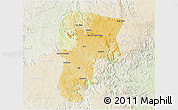 Physical 3D Map of Vitoria D Conqui, lighten