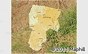 Physical 3D Map of Vitoria D Conqui, satellite outside
