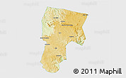 Physical 3D Map of Vitoria D Conqui, single color outside