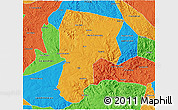 Political 3D Map of Vitoria D Conqui