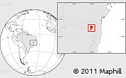 Blank Location Map of Vitoria D Conqui, highlighted country