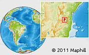 Physical Location Map of Vitoria D Conqui