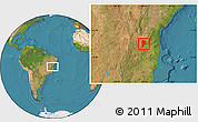 Satellite Location Map of Vitoria D Conqui