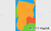 Political Simple Map of Vitoria D Conqui