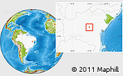 Physical Location Map of Wagner, highlighted country
