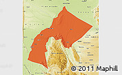 Political Map of Xique-Xique, physical outside
