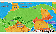 Political 3D Map of Granja