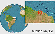 Satellite Location Map of Granja