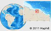 Shaded Relief Location Map of Granja