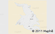 Classic Style 3D Map of Quixeramobim, single color outside