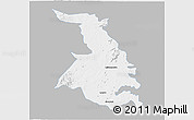 Gray 3D Map of Quixeramobim, single color outside