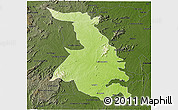 Physical 3D Map of Quixeramobim, darken