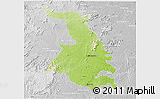 Physical 3D Map of Quixeramobim, lighten, desaturated