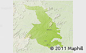 Physical 3D Map of Quixeramobim, lighten