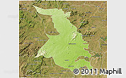 Physical 3D Map of Quixeramobim, satellite outside