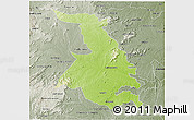 Physical 3D Map of Quixeramobim, semi-desaturated