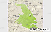 Physical 3D Map of Quixeramobim, shaded relief outside