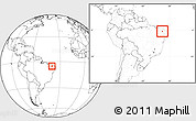 Blank Location Map of Quixeramobim, within the entire country