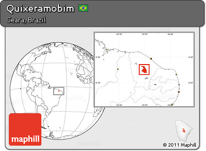 Blank Location Map of Quixeramobim
