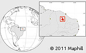 Blank Location Map of Quixeramobim, highlighted country