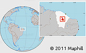 Gray Location Map of Quixeramobim, highlighted parent region