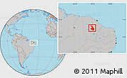 Gray Location Map of Quixeramobim