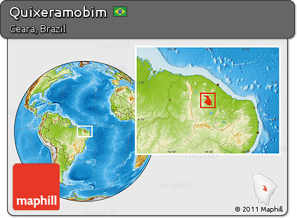 Physical Location Map of Quixeramobim