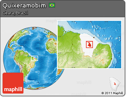 Physical Location Map of Quixeramobim, highlighted parent region