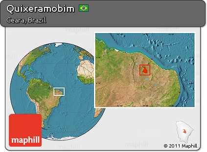 Satellite Location Map of Quixeramobim