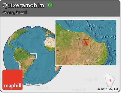 Satellite Location Map of Quixeramobim