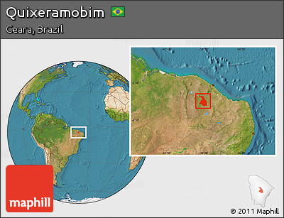 Satellite Location Map of Quixeramobim