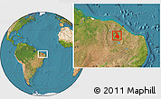 Satellite Location Map of Quixeramobim