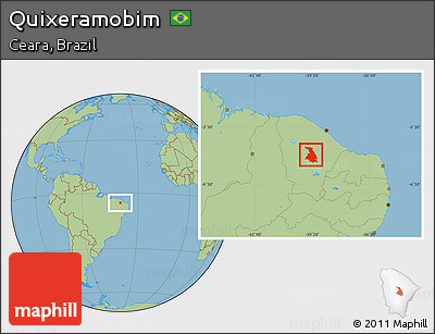 Savanna Style Location Map of Quixeramobim