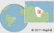 Savanna Style Location Map of Quixeramobim, highlighted parent region