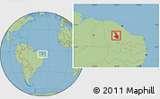 Savanna Style Location Map of Quixeramobim