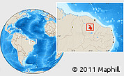 Shaded Relief Location Map of Quixeramobim