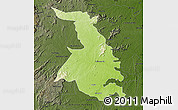 Physical Map of Quixeramobim, darken