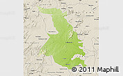 Physical Map of Quixeramobim, shaded relief outside